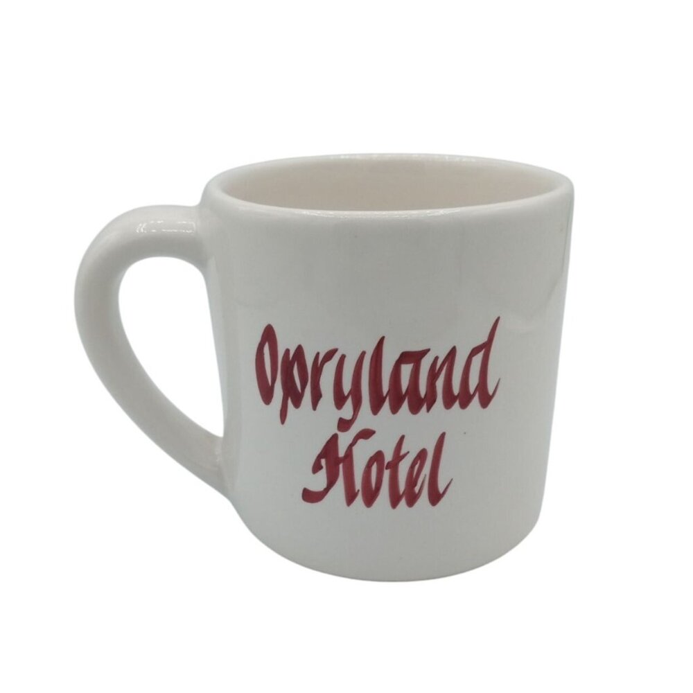Coffee Mug Opryland Hotel Good Morning Porcelain Vintage White Cup 3.75 Souvenir
